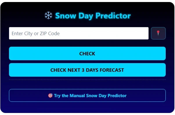 Snow Day Calculator – Predict Your Chances of School Closure Due to Weather 2026 1 snow day calculator
